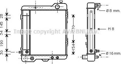 AVA AI 2039 - Радіатор, охолодження двигуна autocars.com.ua