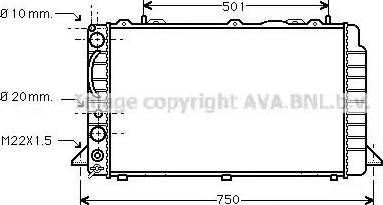 Ava Quality Cooling AI 2089 - Радіатор, охолодження двигуна autocars.com.ua