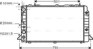 Ava Quality Cooling AI 2090 - Радіатор, охолодження двигуна autocars.com.ua