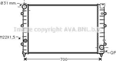 Ava Quality Cooling AI 2126 - Радиатор, охлаждение двигателя avtokuzovplus.com.ua