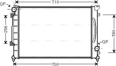 Ava Quality Cooling AI 2139 - Радиатор, охлаждение двигателя avtokuzovplus.com.ua