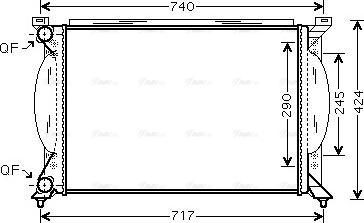 Ava Quality Cooling AI 2195 - Радіатор, охолодження двигуна autocars.com.ua