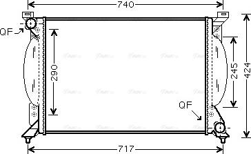 Ava Quality Cooling AI 2203 - Радіатор, охолодження двигуна autocars.com.ua