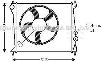 Ava Quality Cooling AI 2213 - Радіатор, охолодження двигуна autocars.com.ua