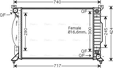 Ava Quality Cooling AI 2229 - Радіатор, охолодження двигуна autocars.com.ua