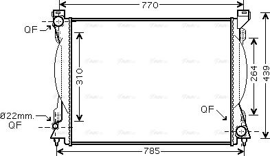 Ava Quality Cooling AI 2230 - Радіатор, охолодження двигуна autocars.com.ua