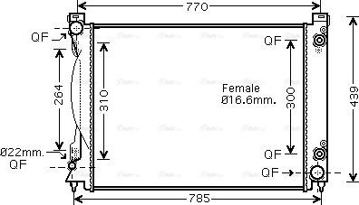 Ava Quality Cooling AI 2231 - Радіатор, охолодження двигуна autocars.com.ua