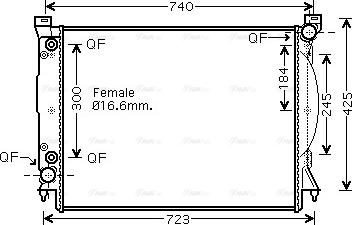 Ava Quality Cooling AI 2246 - Радіатор, охолодження двигуна autocars.com.ua