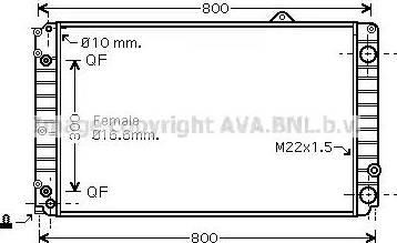 Ava Quality Cooling AI 2252 - Радиатор, охлаждение двигателя avtokuzovplus.com.ua