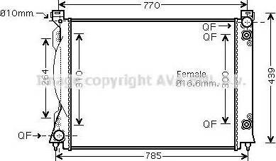 Ava Quality Cooling AI 2253 - Радіатор, охолодження двигуна autocars.com.ua