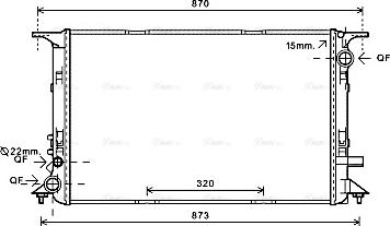 Ava Quality Cooling AI 2328 - Радіатор, охолодження двигуна autocars.com.ua