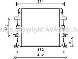 AVA AI2362 - Радіатор, охолодження двигуна autocars.com.ua