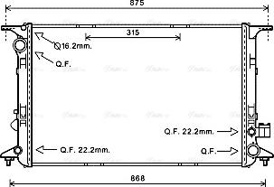 AVA AI2365 - Радіатор, охолодження двигуна autocars.com.ua