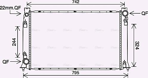 Ava Quality Cooling AI2407 - Радіатор, охолодження двигуна autocars.com.ua