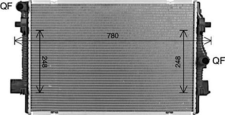 AVA AI2429 - Радіатор, охолодження двигуна autocars.com.ua