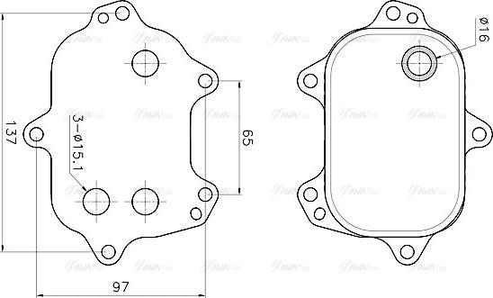 Ava Quality Cooling AI3456 - Масляный радиатор, двигательное масло autodnr.net