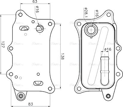 Ava Quality Cooling AI3460 - Масляний радіатор, рухове масло autocars.com.ua