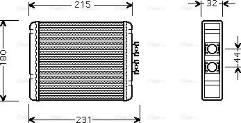 Ava Quality Cooling AI 6198 - Теплообмінник, опалення салону autocars.com.ua