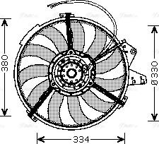 Ava Quality Cooling AI 7507 - Вентилятор, охолодження двигуна autocars.com.ua