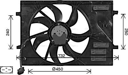 Ava Quality Cooling AI7525 - Вентилятор, охлаждение двигателя autodnr.net