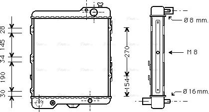 Ava Quality Cooling AIA2038 - Радіатор, охолодження двигуна autocars.com.ua