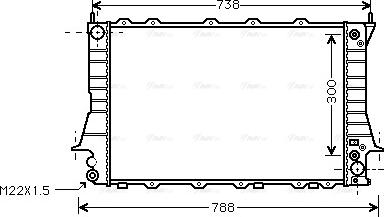 AVA AIA2084 - Радіатор, охолодження двигуна autocars.com.ua