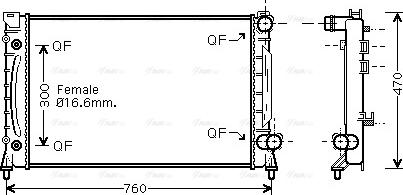 Ava Quality Cooling AIA2158 - Радіатор, охолодження двигуна autocars.com.ua