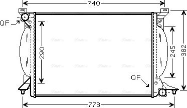 Ava Quality Cooling AIA2206 - Радіатор, охолодження двигуна autocars.com.ua