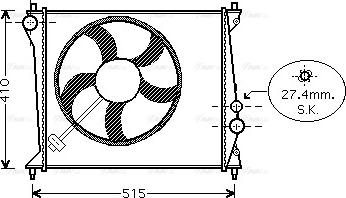 Ava Quality Cooling AIA2213 - Радіатор, охолодження двигуна autocars.com.ua