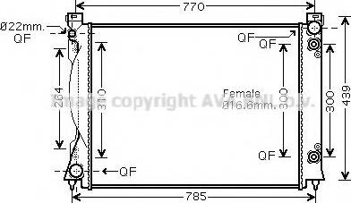 Ava Quality Cooling AIA2236 - Радіатор, охолодження двигуна autocars.com.ua