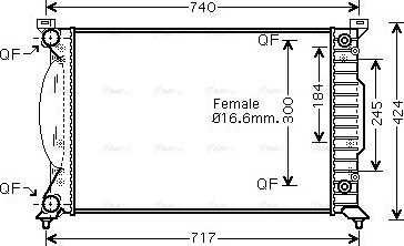 Ava Quality Cooling AIA2241 - Радіатор, охолодження двигуна autocars.com.ua