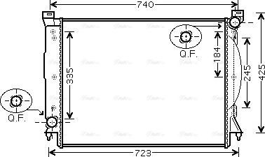 Ava Quality Cooling AIA2245 - Радіатор, охолодження двигуна autocars.com.ua