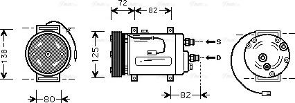 Ava Quality Cooling AIAK178 - Компресор, кондиціонер autocars.com.ua