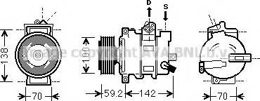 Ava Quality Cooling AIAK337 - Компрессор кондиционера avtokuzovplus.com.ua