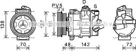 Ava Quality Cooling AIK359 - Компресор, кондиціонер autocars.com.ua