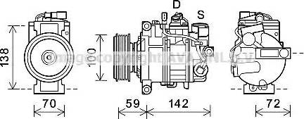 Ava Quality Cooling AIAK388 - Компресор, кондиціонер autocars.com.ua