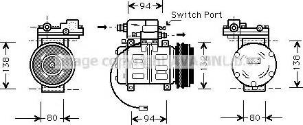 Ava Quality Cooling AI K181 - Компресор, кондиціонер autocars.com.ua