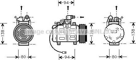 Ava Quality Cooling AI K182 - Компресор, кондиціонер autocars.com.ua