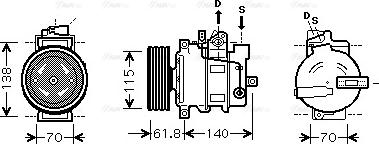 Ava Quality Cooling AI K263 - Компрессор кондиционера avtokuzovplus.com.ua