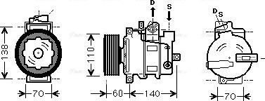 Ava Quality Cooling AI K266 - Компрессор кондиционера avtokuzovplus.com.ua