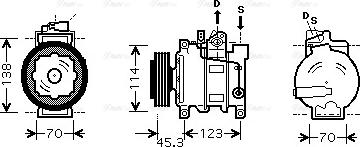 Ava Quality Cooling AI K276 - Компрессор кондиционера avtokuzovplus.com.ua