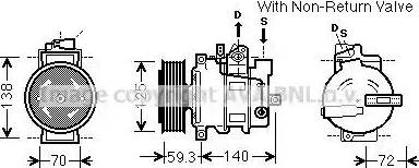 Ava Quality Cooling AIK330 - Компресор, кондиціонер autocars.com.ua