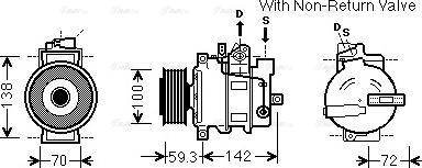 Ava Quality Cooling AIK334 - Компрессор кондиционера avtokuzovplus.com.ua