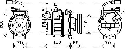 Ava Quality Cooling AIK340 - Компресор, кондиціонер autocars.com.ua