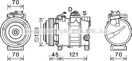 Ava Quality Cooling AIK379 - Компресор, кондиціонер autocars.com.ua