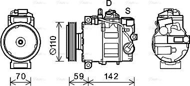 Ava Quality Cooling AIK380 - Компрессор кондиционера avtokuzovplus.com.ua