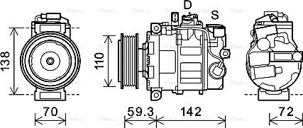 Ava Quality Cooling AIK398 - Компрессор кондиционера avtokuzovplus.com.ua