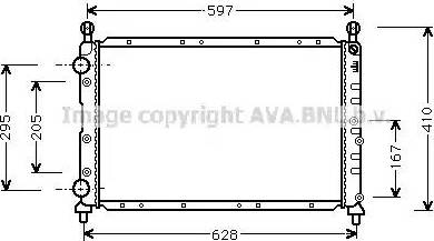 Ava Quality Cooling AL 2074 - Радіатор, охолодження двигуна autocars.com.ua