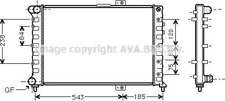 Ava Quality Cooling AL 2075 - Радіатор, охолодження двигуна autocars.com.ua