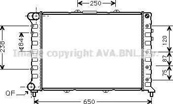 Ava Quality Cooling AL 2114 - Радіатор, охолодження двигуна autocars.com.ua